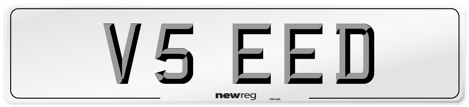 V5 EED Number Plate from New Reg